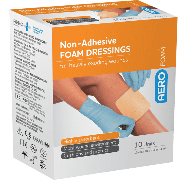 AEROFOAM Non-Adhesive Foam Dressing 10 x 10cm Box/10 - Customers also search for: CONVATEC AQCFDNON10X10CM Aquacel (Convatec) Non-Adhesive Foam Dressing,10 x 10 cm,10 Pack,Melolin S4940S