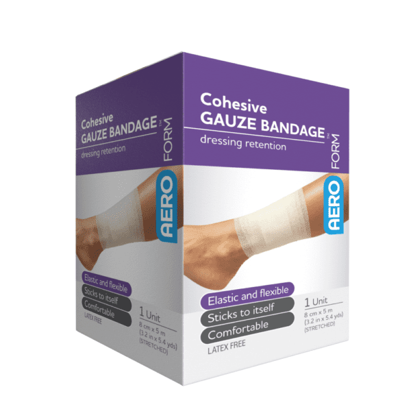 AeroForm Cohesive Gauze Bandage 8cm x 5M - Customers also search for: Smith & Nephew 36361492 Primagauze Cohesive 2.5cm x 2m x2